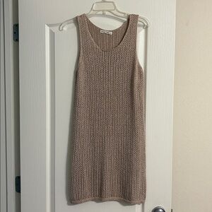 Moon & Madison Taupe Knit Sweater cover up